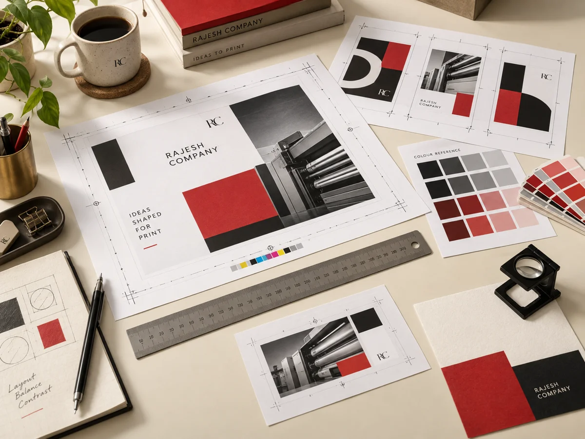 Printed examples illustrating artwork & prepress